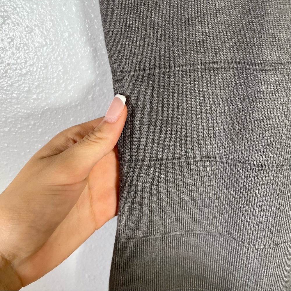 Guess Y2K gray knit bandage mini dress XS bodycon night out party Kim K style - Picture 16 of 16